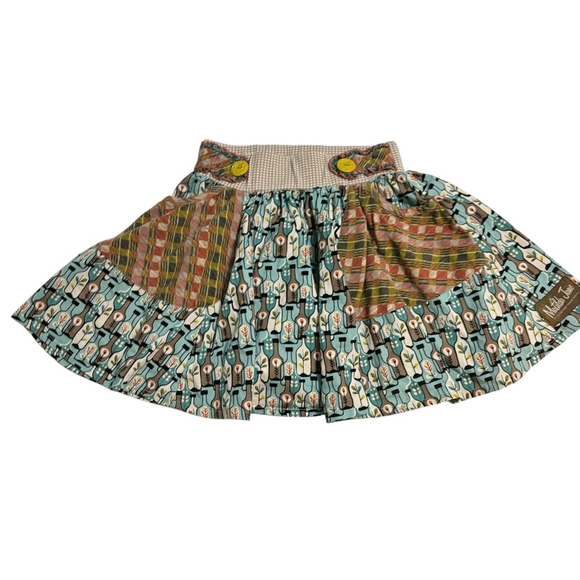 Matilda Jane modern Art Gabby skirt size 6 - Picture 2 of 9